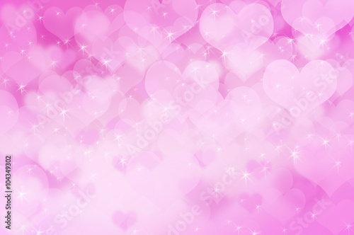 pink heart bokeh background light