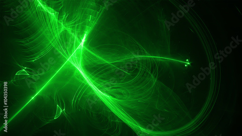 green glow energy wave. lighting effect abstract background.
