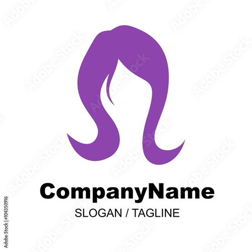 hair salon & barbershop logo icon Vector