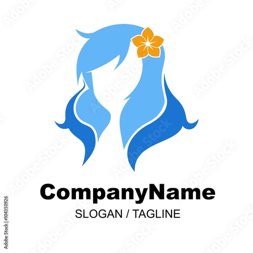 hair salon & barbershop logo icon Vector