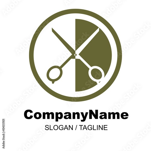 hair salon & barbershop logo icon Vector