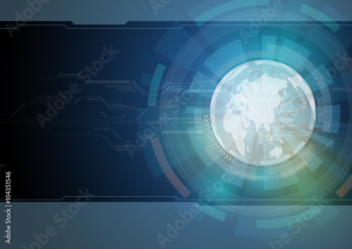 abstract document template, worldwide business image, vector illustration
