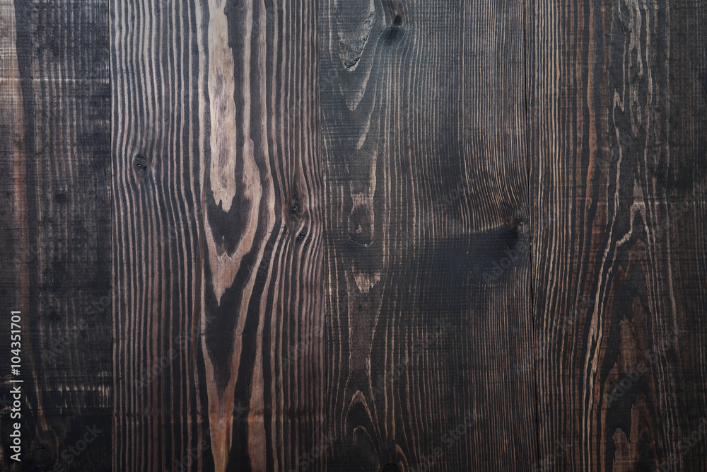 Fototapeta premium Dark brown wooden plank background