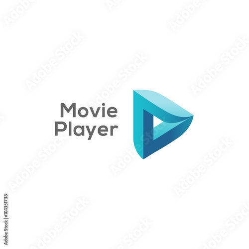 Free Download Movie player logo concept, play logotype - GFXLoad