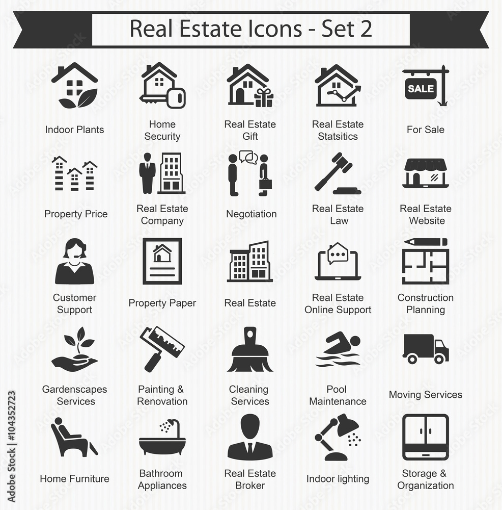 Real Estate Icons - Set 2 Real Estate Icons - Set 2