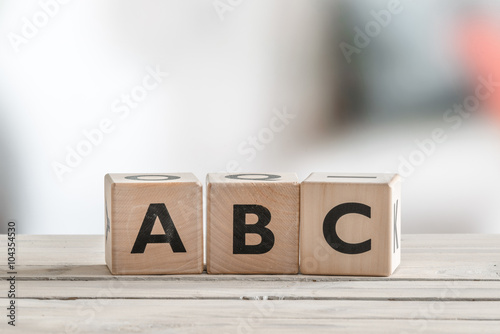 Cubes with alphabet letters
