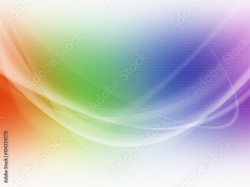  illustration of abstract colored smoke background with color curved lines and grid