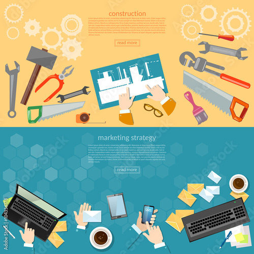 Construction and Design engineering banners