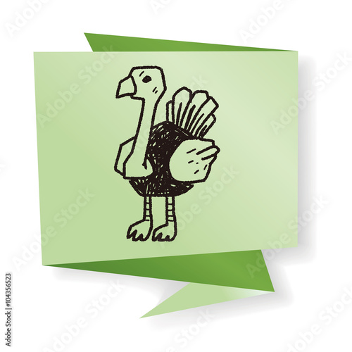 ostrich doodle