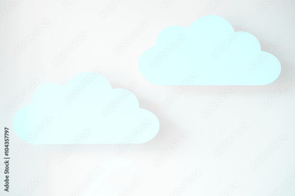 beautiful paper blue clouds on a light background beautiful paper blue clouds on a light background