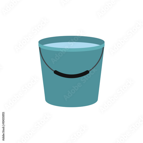 Bucket full of water icon
