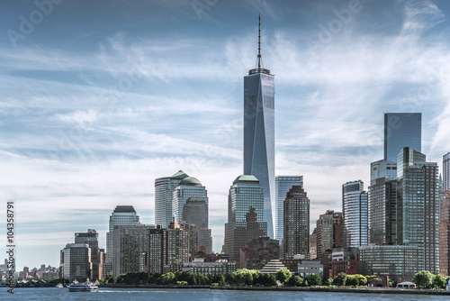Skyline of lower Manhattan of New York City with World Trade Center photo