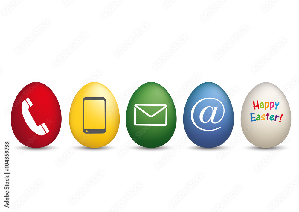 Contact Happy Easter Colored Eggs Contact Happy Easter Colored Eggs