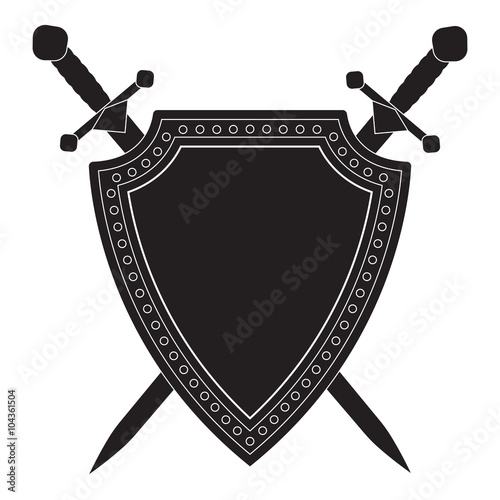 Shield and swords icon.