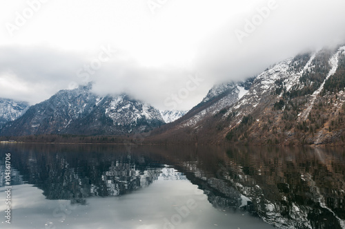 View from Konigsee lake  Berchtesgaden  Germany in the winter
