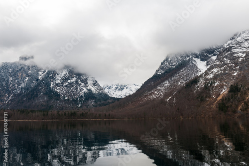 View from Konigsee lake  Berchtesgaden  Germany in the winter