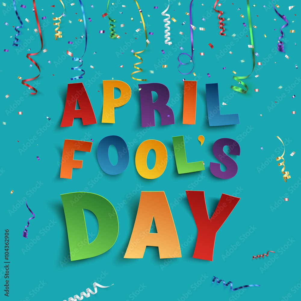 April Fools Day background template.