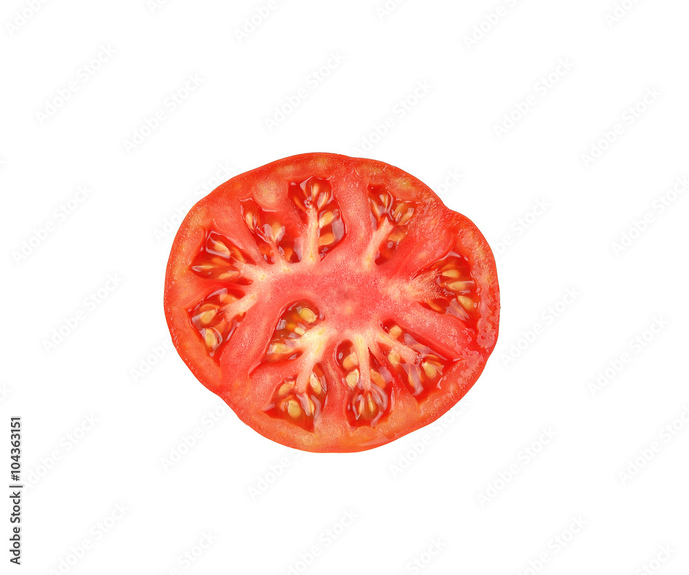 Tomato slice isolated on white background Tomato slice isolated on white background