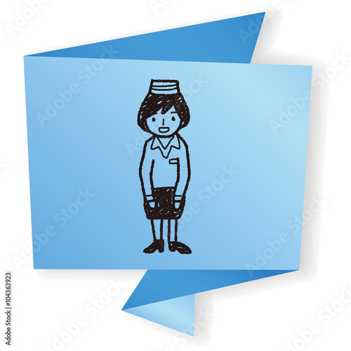 Flight Attendant doodle