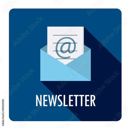 NEWSLETTER Vector Flat Style Web Button