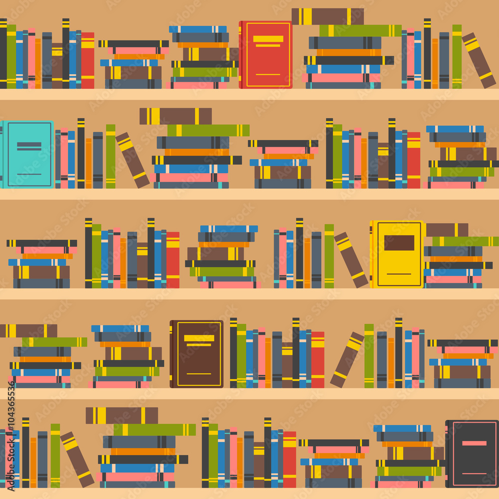 Book shelves illustration