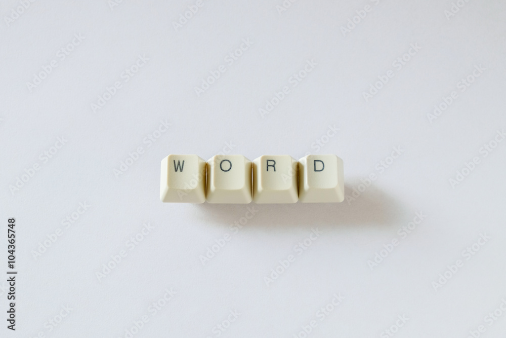 Word with the buttons of a keyboard Word with the buttons of a keyboard