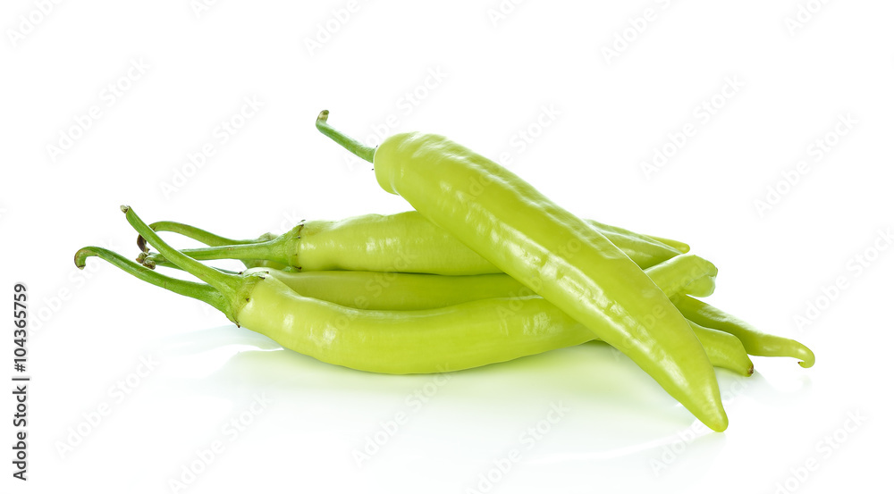 fresh bio green pepper isolated on white background fresh bio green pepper isolated on white background