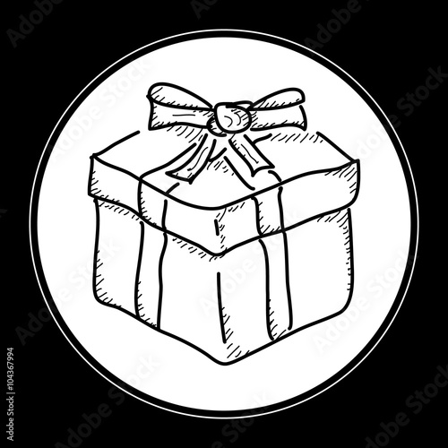 Simple doodle of a present