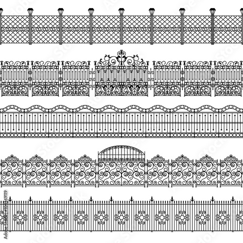 Fences Border Pattern Set