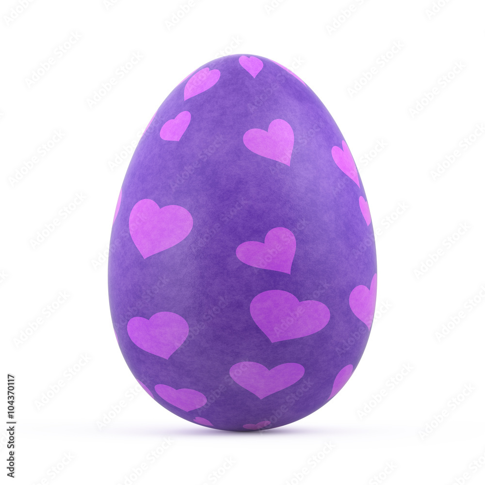 violet easter egg isolated on white background violet easter egg isolated on white background