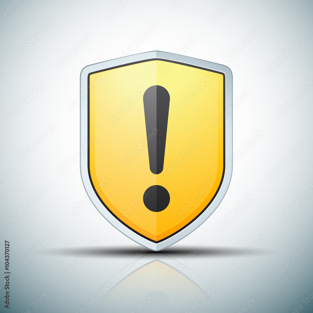 Exclamation Shield Sign Exclamation Shield Sign