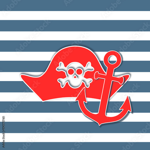 Tarjeta pirata vintage 