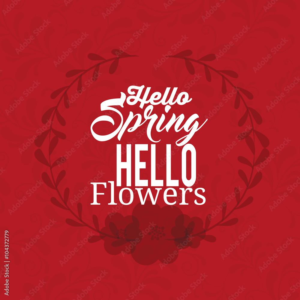 Obraz premium hello spring design 