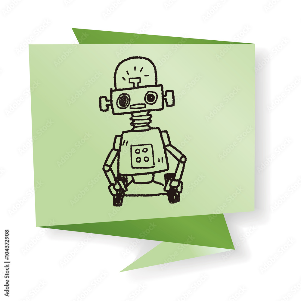 Obraz premium robot doodle