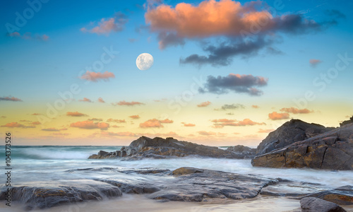 Moon over Cabarita beach