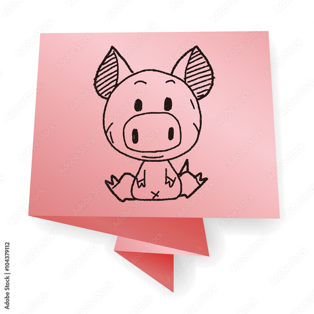Chinese Zodiac pig doodle drawing Chinese Zodiac pig doodle drawing