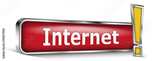 Internet sur panneau rouge
