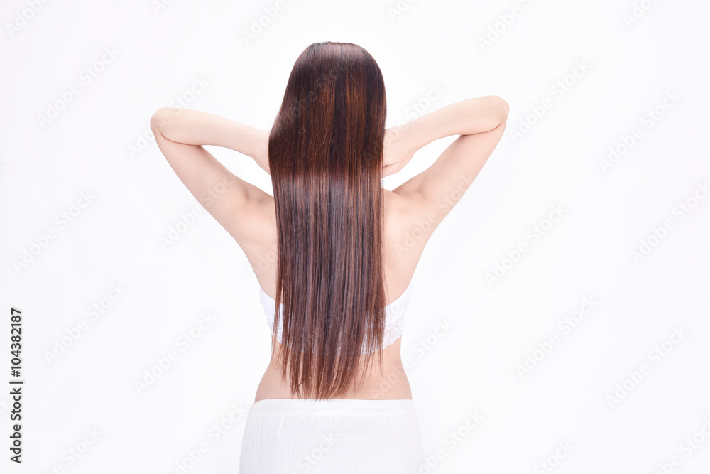 Naklejka premium Hair of Japanese woman