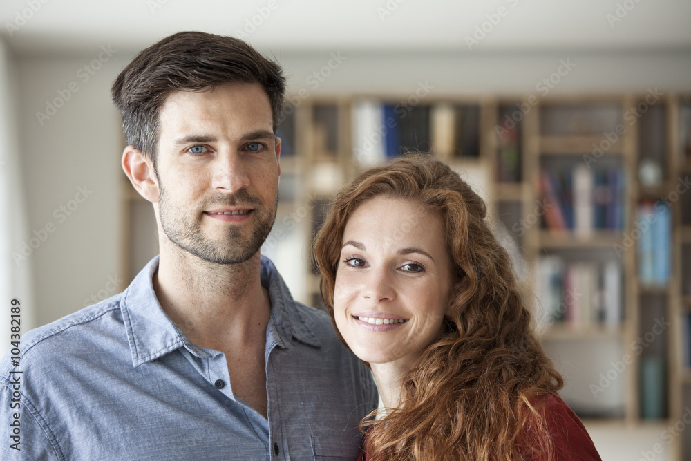 Portrait of smiling couple at home Portrait of smiling couple at home