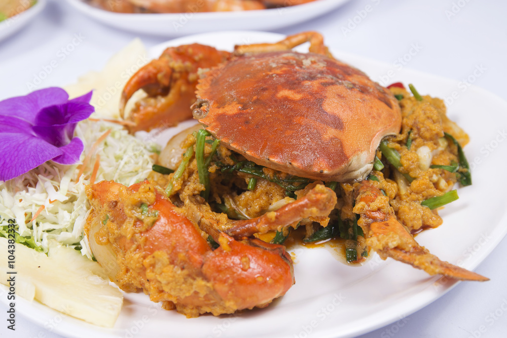 Stir Fried Crab with curry powder Stir Fried Crab with curry powder