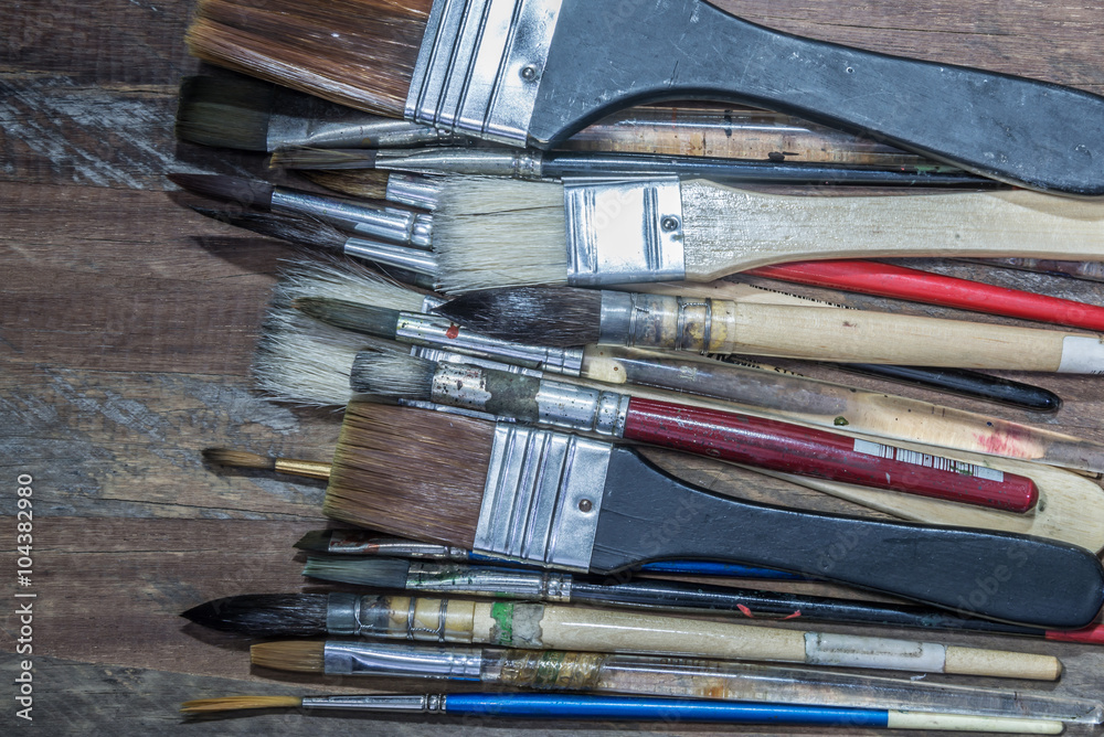 Fototapeta premium Equipment for painting and airbrush equipment - stock image 