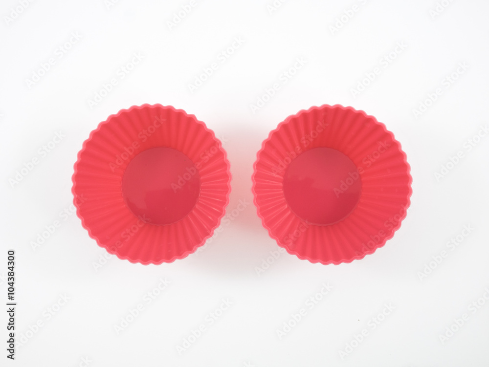 The two of silicone baking cups for make a cupcakes or muffins. The two of silicone baking cups for make a cupcakes or muffins.