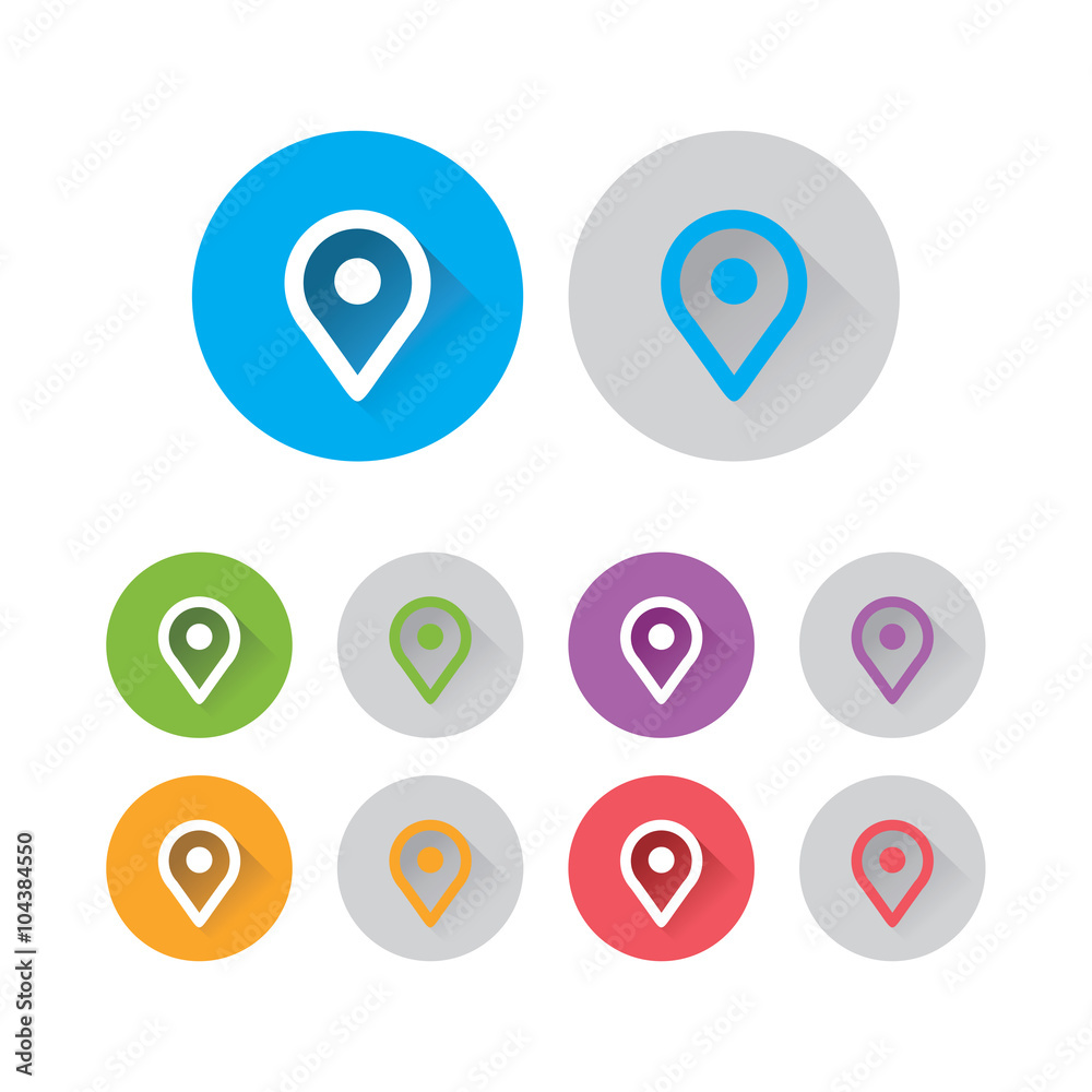 map pointer icons set map pointer icons set