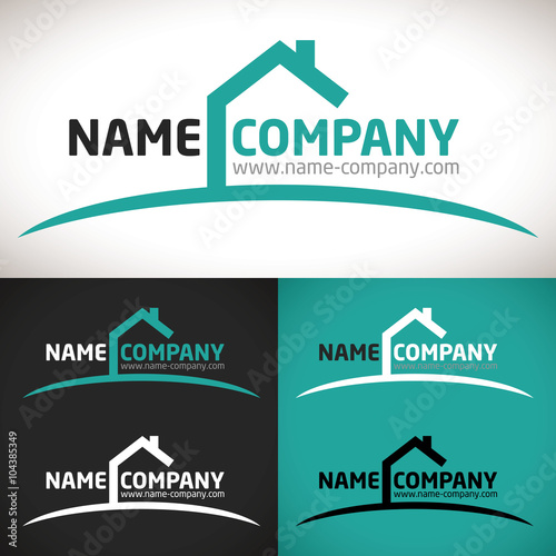 logo maison vente location agence construction