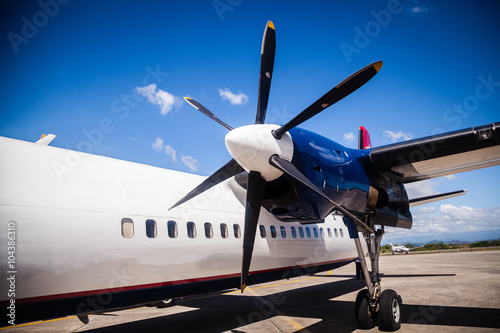 Propeller plane on the tarmac