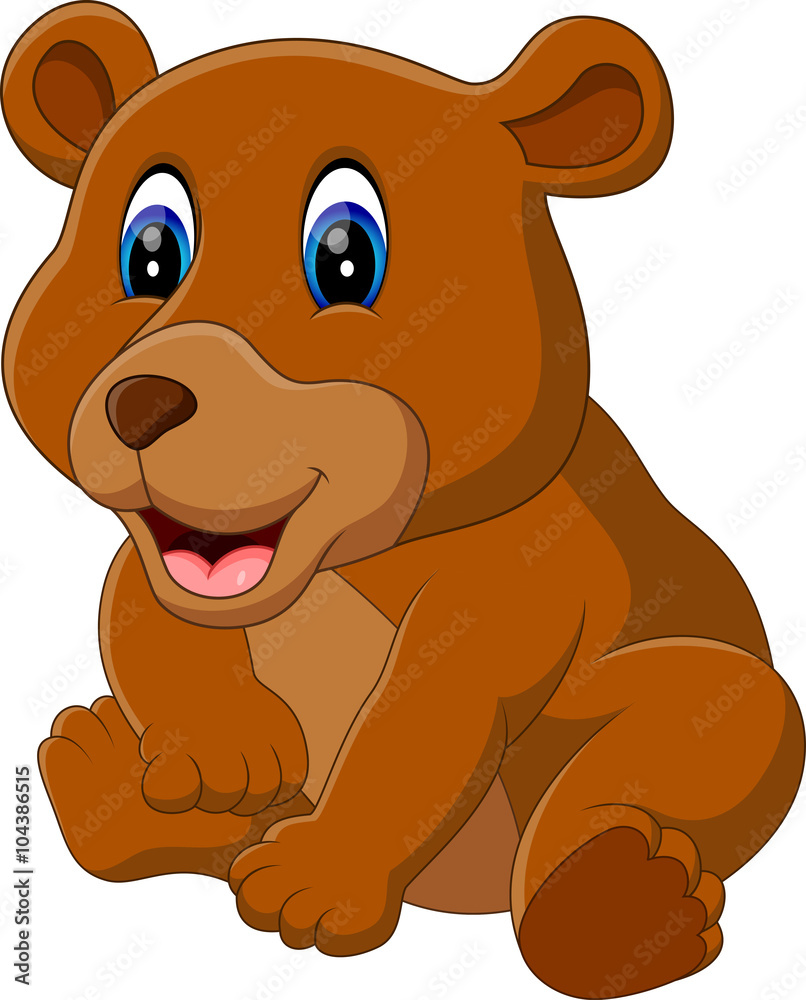 illustration of cute baby bear cartoon illustration of cute baby bear cartoon