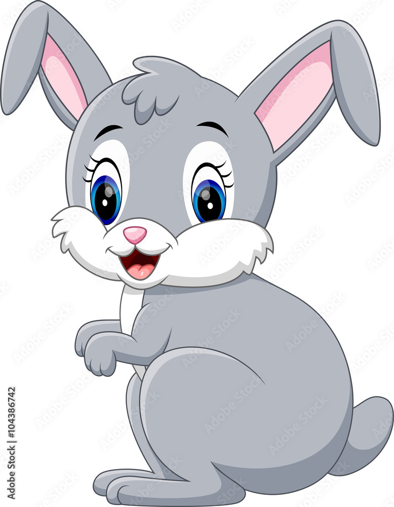Fototapeta premium illustration of cute rabbit cartoon