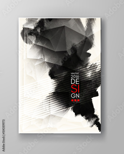 Abstract inkblot background.