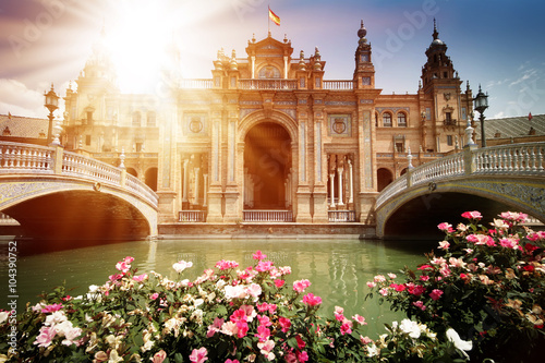 Plaza de Espana in Seville, Andalucia, Spain