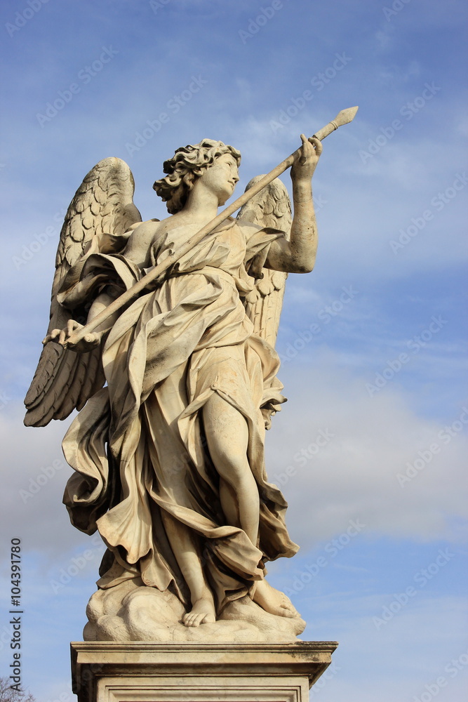 Wunschmotiv: Rom: Der berühmte Engel mit der Lanze auf der Engelsbrücke (Engelsburg) #104391780